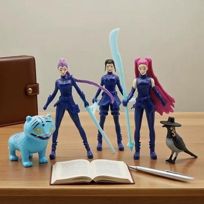 Anime Kpop Demon Hunters Action Figure Toy Derpys Tiger Rumi Mira Zoey Sussy PVC Figurine Doll for Fans Gift