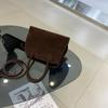 Women's Genuine Leather Retro Handbag - Large Capacity, Frosted Cowhide, Autumn/Winter Trendy Commuter Bag