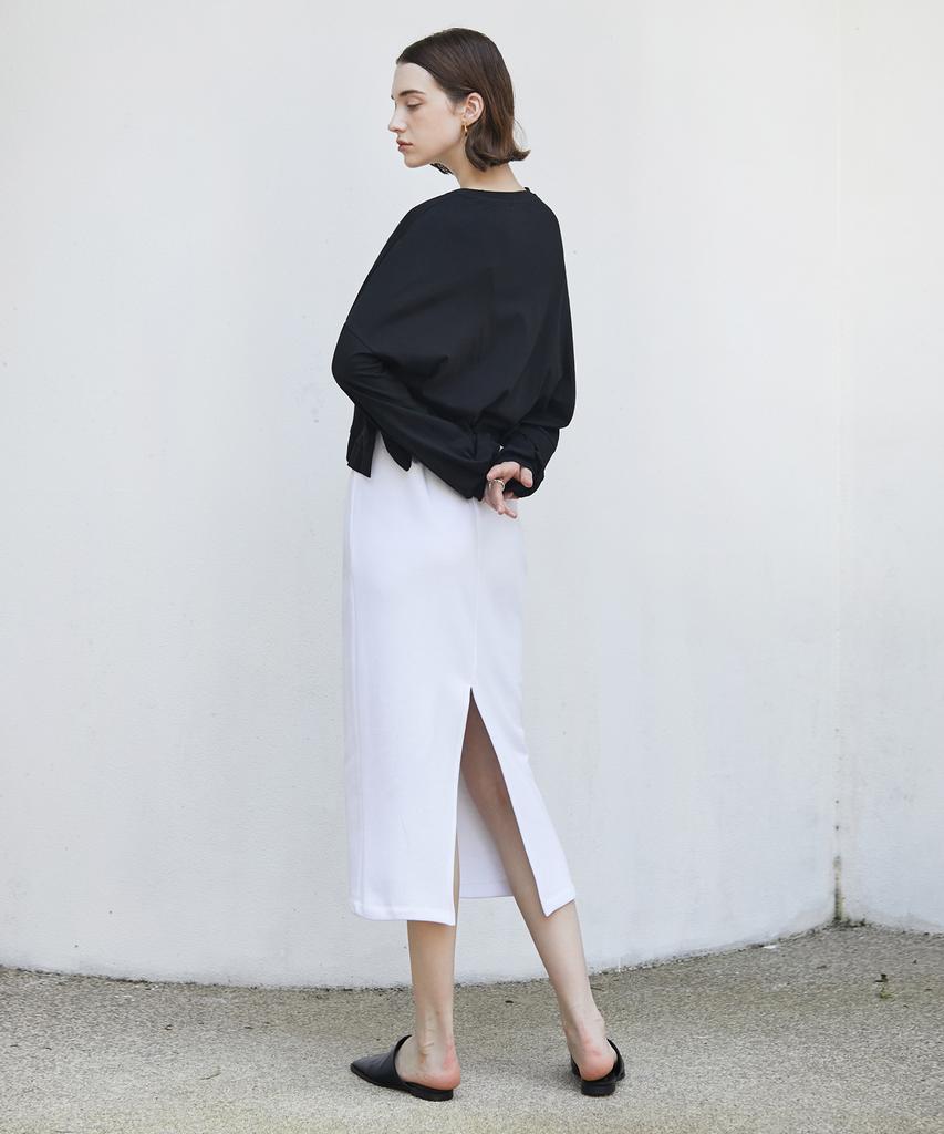 A.RIFF Classic Sweat Long Skirt_White
