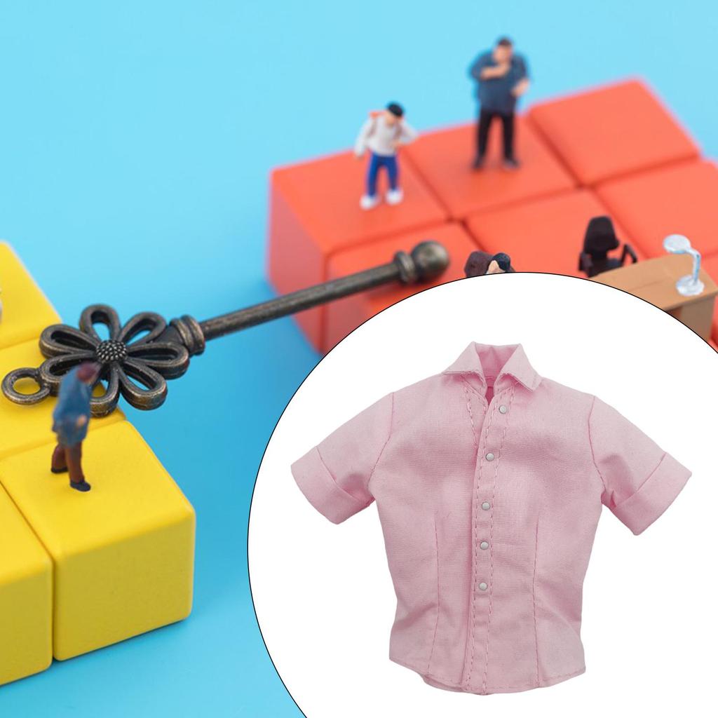 1:6er-Maßstab Damen Kurzarmhemden Puppen Sommerhemden Actionfigur Kleidung für 12-Zoll Actionfigur Zubehör