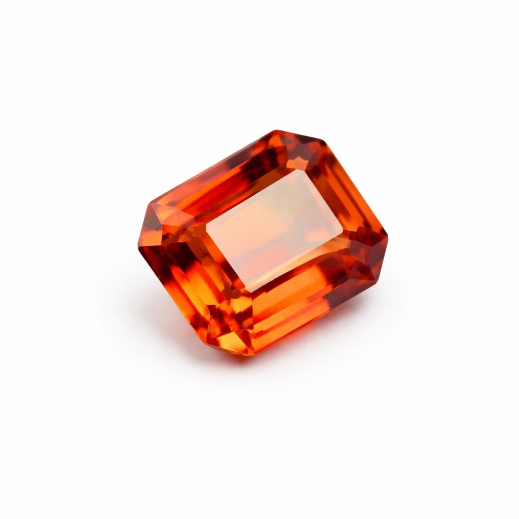 12.00 Ct Natural Orange Sapphire Earring Size Emerald Loose Gemstone for Jewelry Making and Crafts