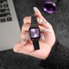 Simple And High-End Small Square Plate Women'S Watch, High Value, Small And Exquisite Bamboo Steel Belt, Waterproof Quartz Watch