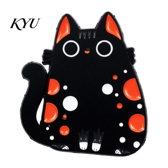 Alloy Backpack Accessory Cartoon Cat Brooch Pin, Mini Enamel Badge Pin Animal Shape Clothing Jewelry for Women Men Durable Metal