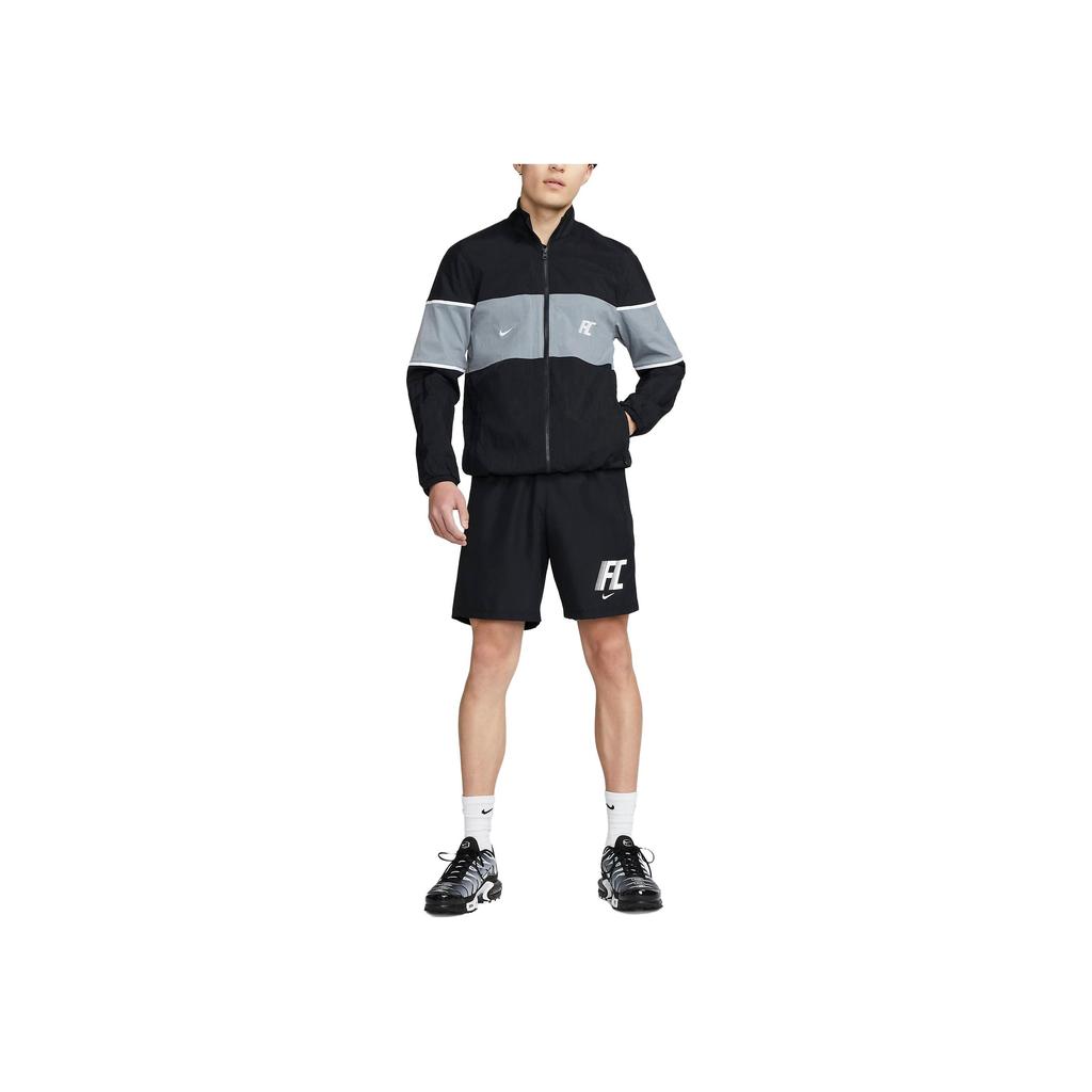 Nike Color-Block Logo Embroidery Stand Collar Long Sleeve Jacket Men Outerwear Black DV9774-010