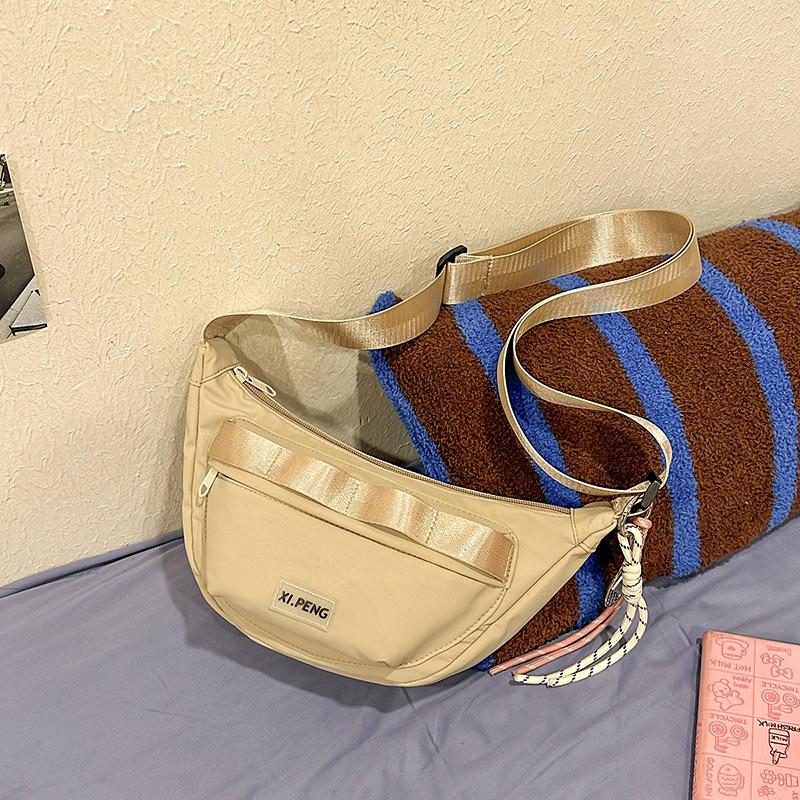 Girls Style Small Satchel Casual Commuter Dumpling Bag Versatile Pink Messenger Bag Niche Shoulder Bag Women
