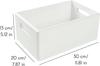 Caisse de Rangement - Creative Deco - 30x20x13cm - Bois Naturel - Blanc - Poignées