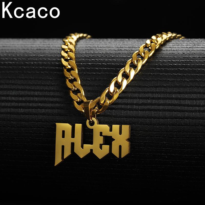 

Necklace Pendant Gold Color Personalized Stainless Steel 5mm Wide Thick Chain Jewelry for Men Gifts 40cm