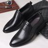 New First-layer Cowhide Dress Leather Shoes Men's Leather Pointed Toe Foot Derby Men's Shoes One-pedal Business Men's Leather Shoes