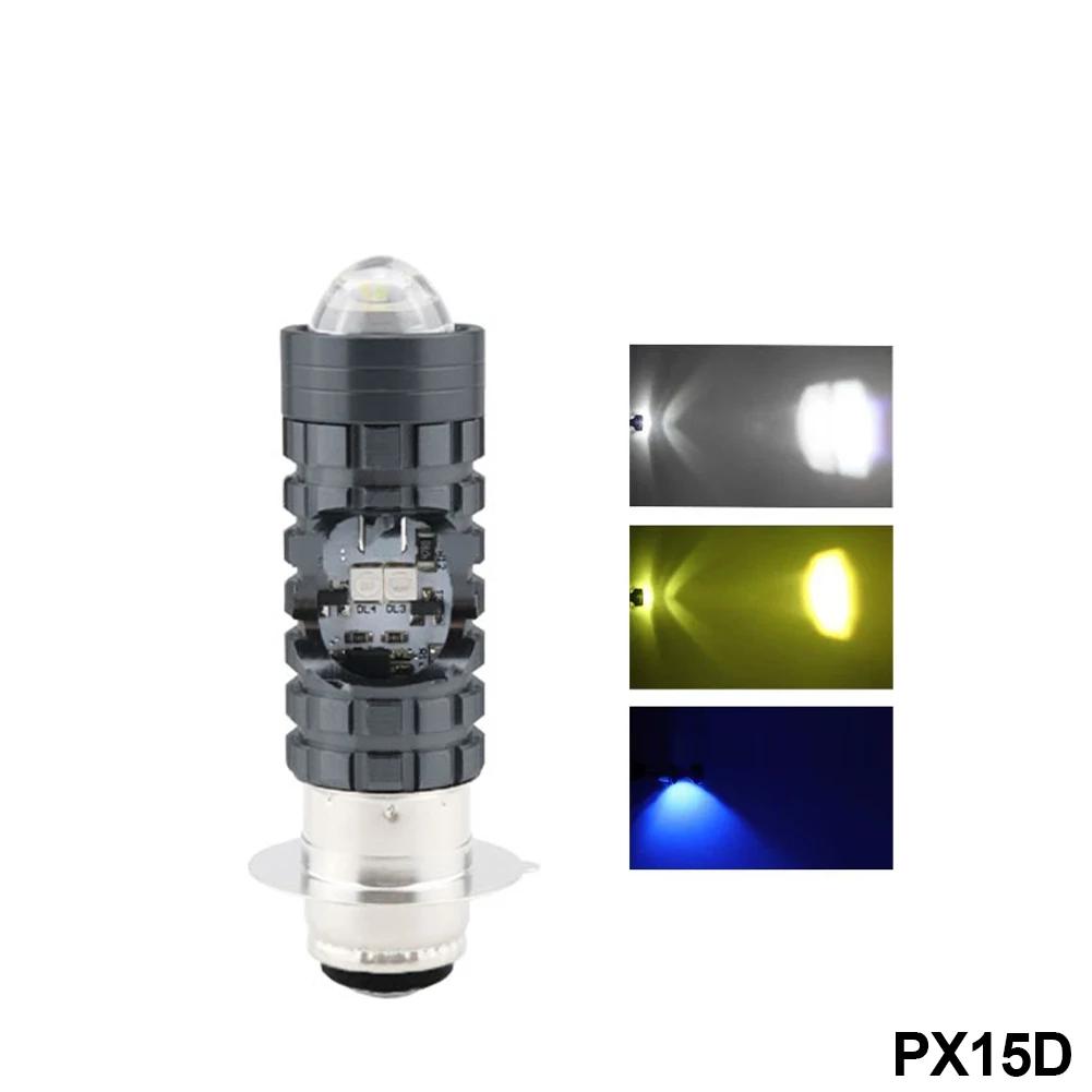 H4 BA20D PX15D Motorcycle LED Headlight 3030 Chips Super Bright Strobe Flash Beam Headlamp Scooter Motorbike Headlight Bulbs