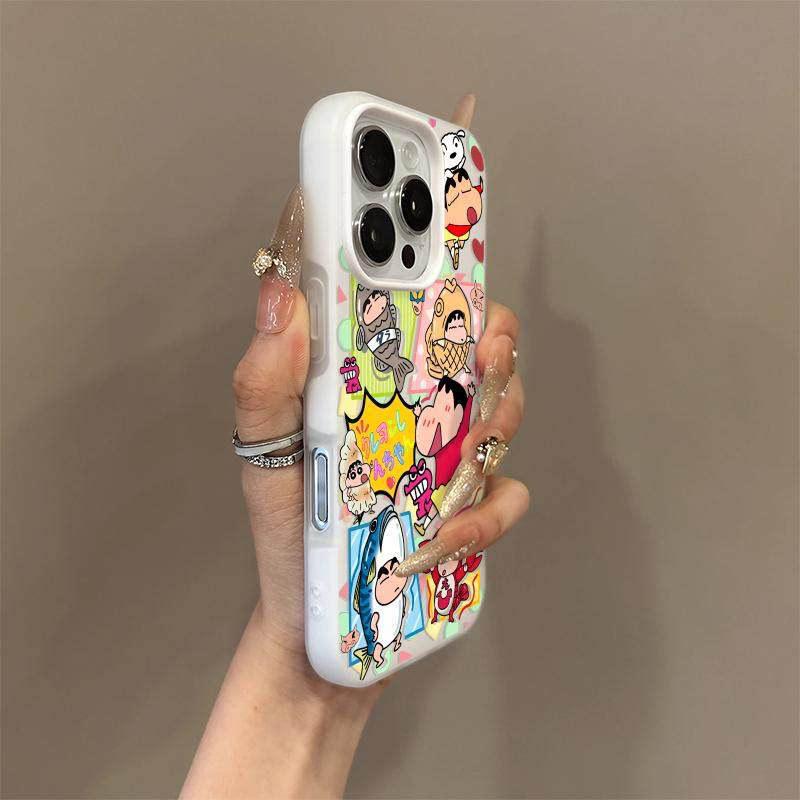 Ocean Shin-chan 2-in-1 Phone Case for iPhone 14/15/16/17 Pro Max