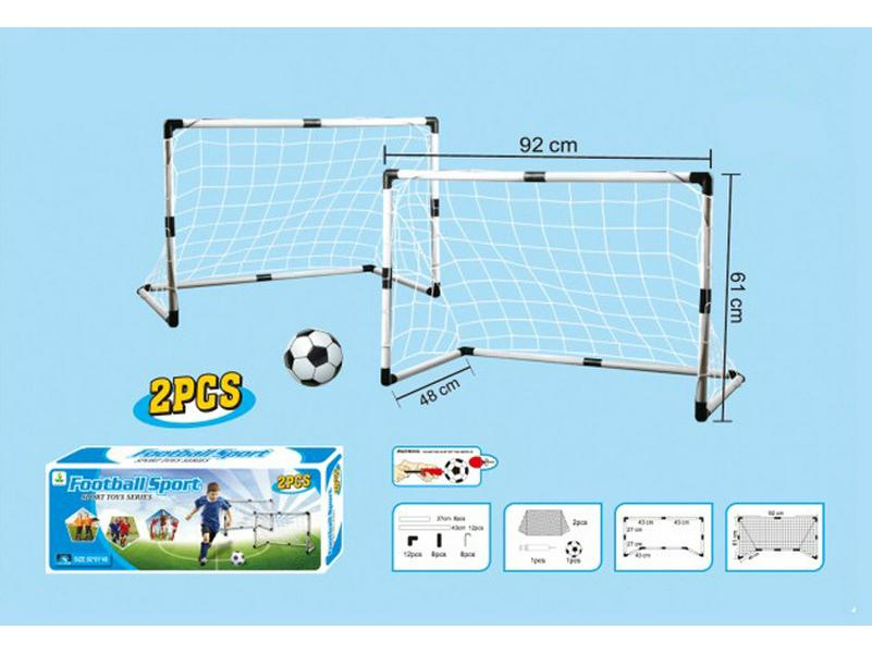 Portable Outdoor Sports Toy: Easy Assembly Large Plastic Football Goal Set