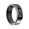 ABUO-R11C Smart Ring Fitness Tracker Health Monitoring Heart Rate Blood Oxygen Sleep Tracking Ring With Display Screen Silver