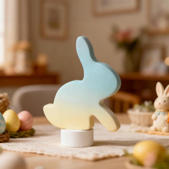 Silikonowa Forma Jajko Zajączek Wielkanocny Elastyczna Wielokrotnego Użytku Forma do Świec do Samodzielnego Robienia Świec Żywica Gips Rzemiosło Wytwarzanie Mydła Świąteczna Dekoracja Domu