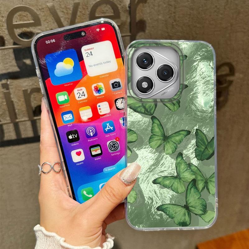 Butterfly Women Case For Samsung A56 A16 A17 S24 S25 FE Xiaomi Redmi Note 14 13 Pro 14C A5 Huawei Honor 400 200 Lite Pro iPhone 16 Shockproof Cover