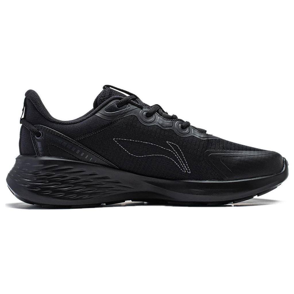 Li Ning Weiche Rutschfeste Abriebfeste Niedrig geschnittene Laufschuhe Herren Schwarz ARST047-5