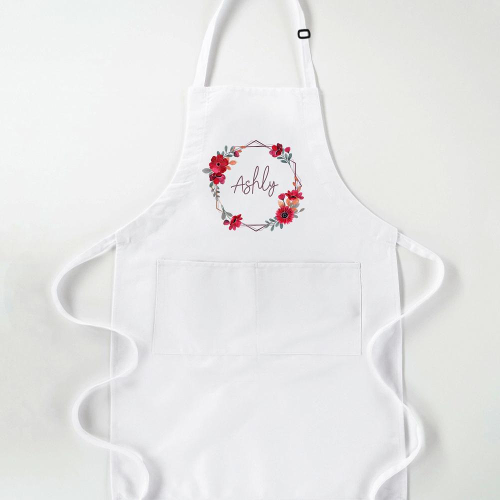 Personalized Kitchen Apron Custom Cooking Apron Christmas Monogram Apron Housewarming Gifts New Home Gift