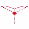 Kvinner Undertøy Flower Faux Pearls Thongs Sexy G String Transparent Truser