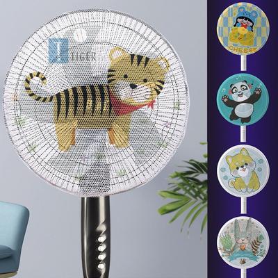 Cartoon Pattern Fan Protection Covers Child Baby Anti-pinch Electric Net Safety Mesh Net