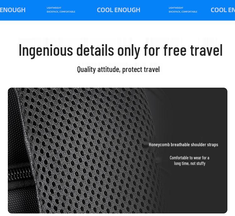 Módní cestovní batoh na notebook s velkou kapacitou