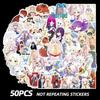 50 Sheets of New Anime Frieren Stickers - Waterproof Graffiti Journal Decor