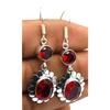 Garnet Gemstone Ethnic Handmade Drop Dengle Earring Jewelry ER 056