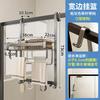 Bathroom Shower Glass Door Hanger No Drill Towel Rack Storage Shelf