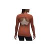 Jordan Sport Half-Zip Quick-Dry Long-Sleeve T-Shirt Women Tops Gray Peach FN5114-209