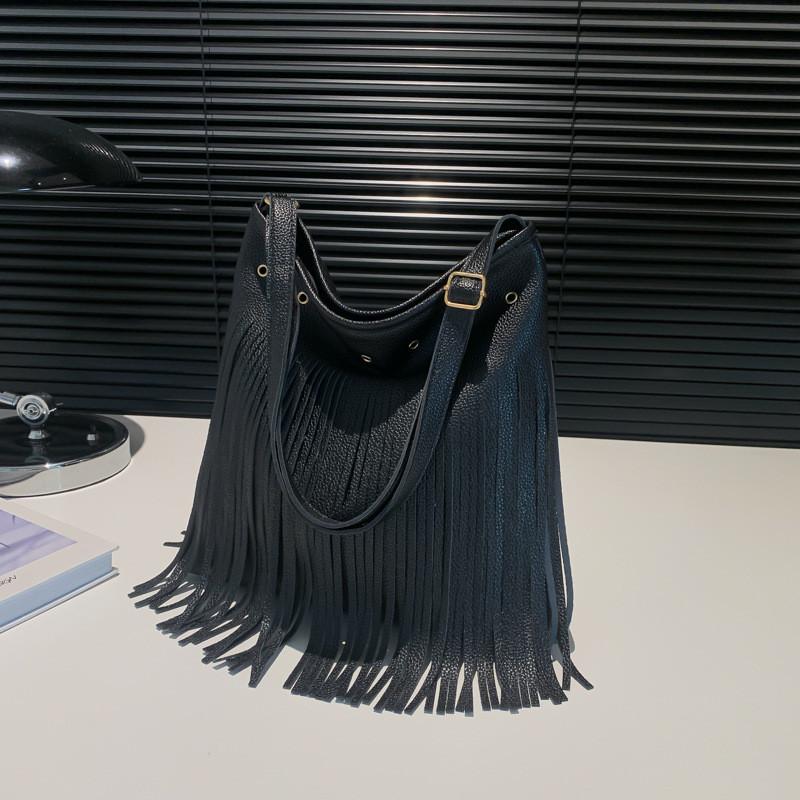 Стильная большая летняя винтажная сумка-тоут для женщин Черная Белая Коричневая чёрный