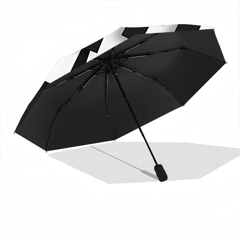 1pc Piano Keys Automatic Folding Umbrella - Compact 8-Rib Design, Durable Plastic & Iron, Lightweight for Outdoor Daily Use088