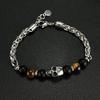 Eye of the tiger Beads Bracelet Hip-hop Skeleton Stone Bracelets Bulk  Vintage Hand Accessories for Man ALN25123005