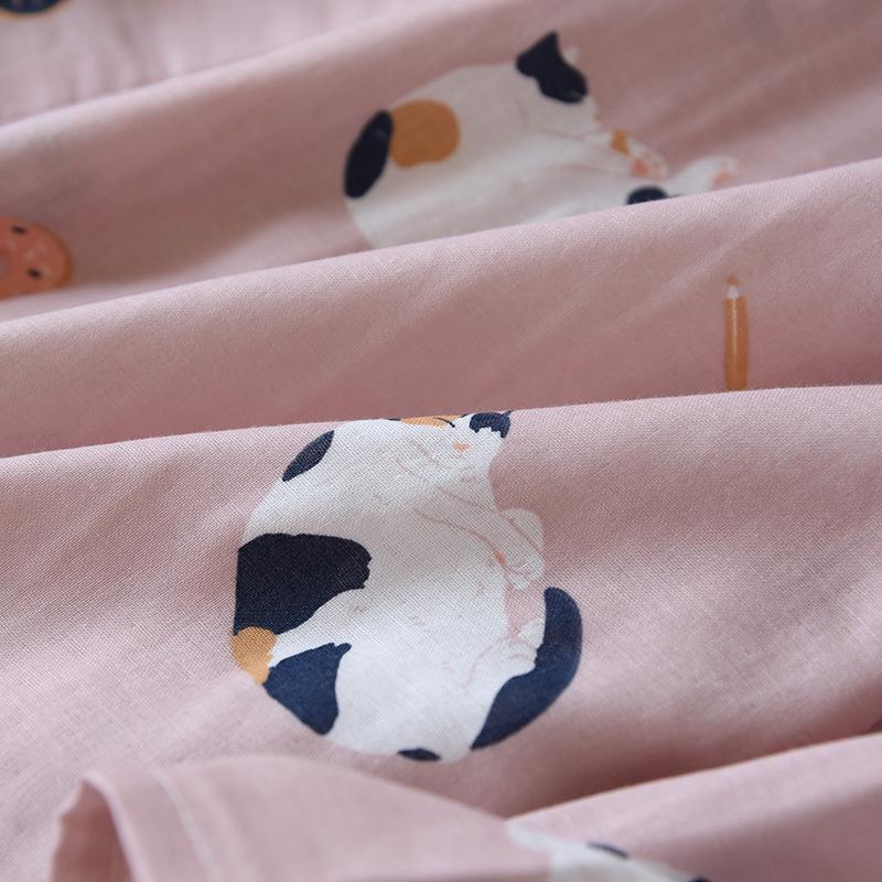 Japanese Style Summer Cotton Kimono Robes for Couples: Lightweight Gauze Nightgowns for Men and Women