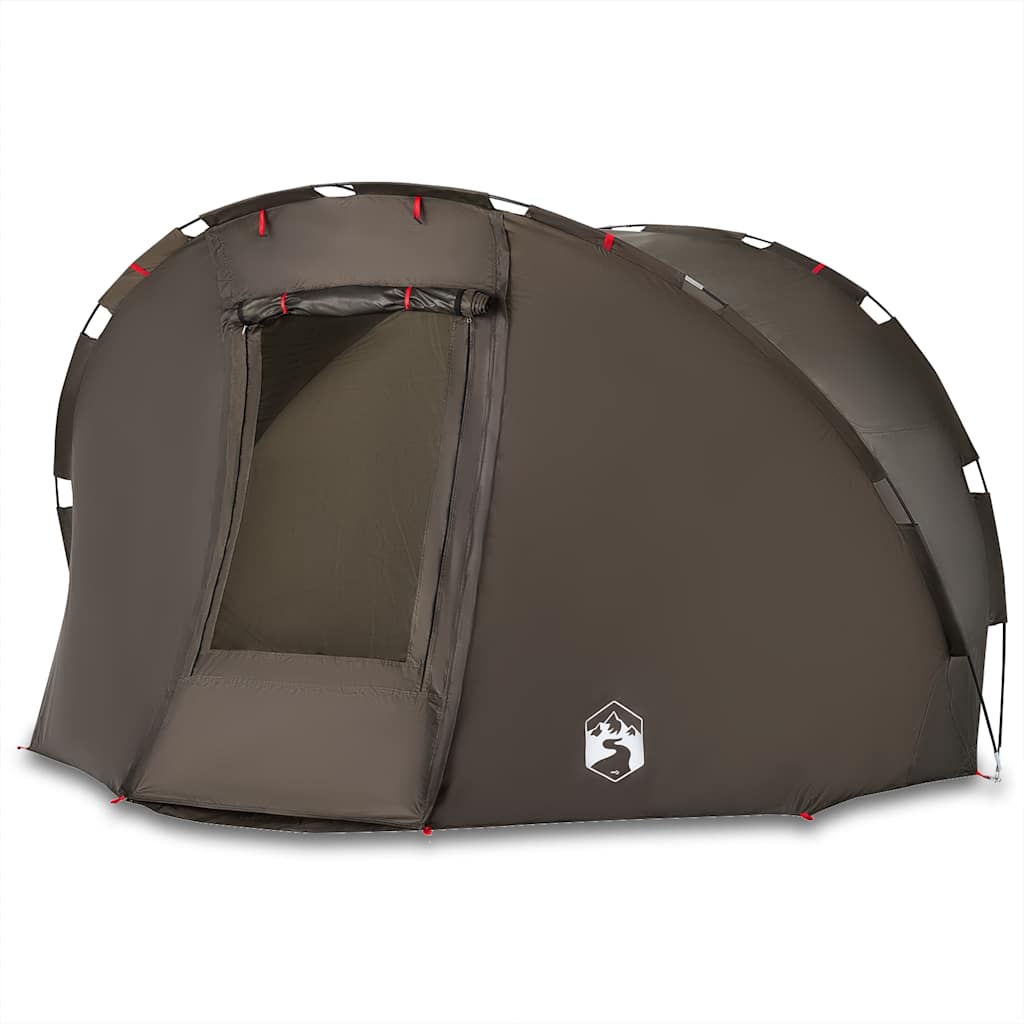 Fishing Tent for 5 Persons Brown Waterproof