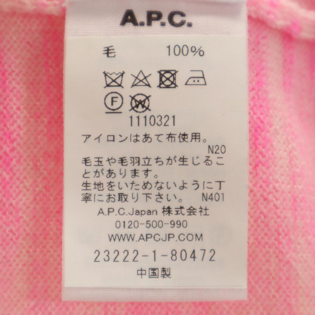A.P.C. Long Sleeve Knit Cardigan M Pink Women Used