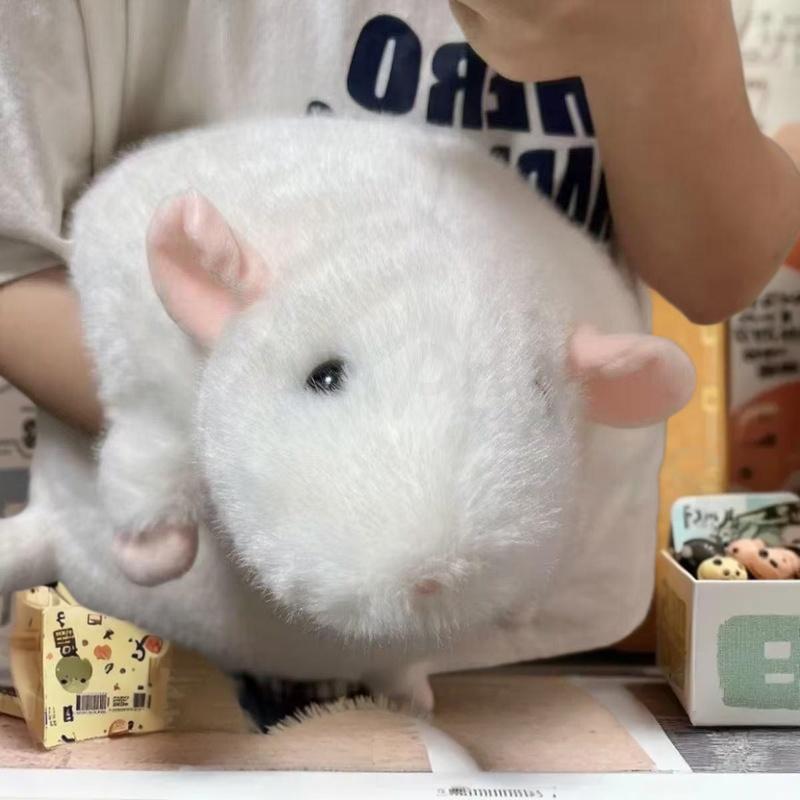 Soft Oversized Animal Figure Cute Simulation Big Mouse Plush Toy Pillow Birthday Gift 1Pcs 35/50/90cm Cartoon Flower Branch Rat