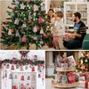 24pcs/set Christmas Gift Bag Set Linen Drawstring Bag Christmas Arrival Calendar Countdown Christmas Candy Bag Cloth Festive