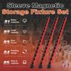 3Pcs Magnetic Socket Organizer Rail Set Stainless Steel  with 12/14 360° Rotatable Removable Clip for Toolbox for Mechanic DIY