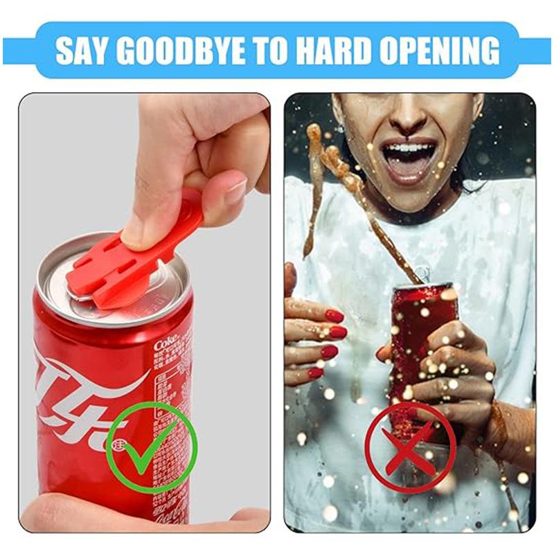 6 Pcs Sets Multifunction Can Opener Hot Sale Portable Small Plastic Bottle Opener for Beer Coke Beverage Manual Easy Can Opener