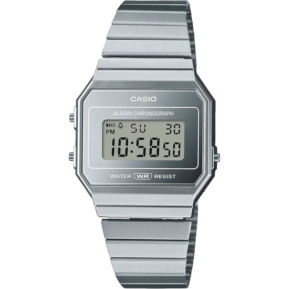 Casio Vintage Retro Modern Silver Watch A700WEV-7AVT Silver Color
