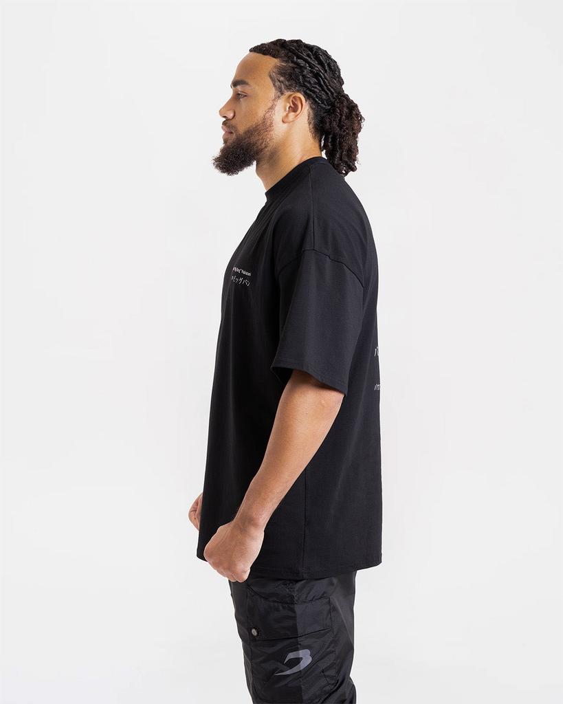 BOXRAW Nakatani X Boxro Übergroßes T-Shirt Junto-Osts [Schwarz]