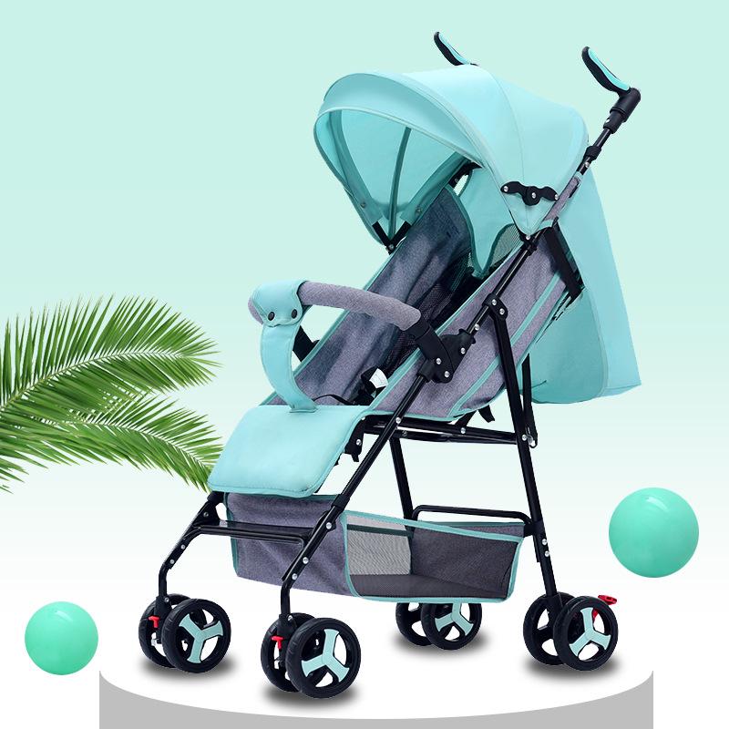 Multifunctional Lightweight Foldable Baby Stroller with High Landscape Design