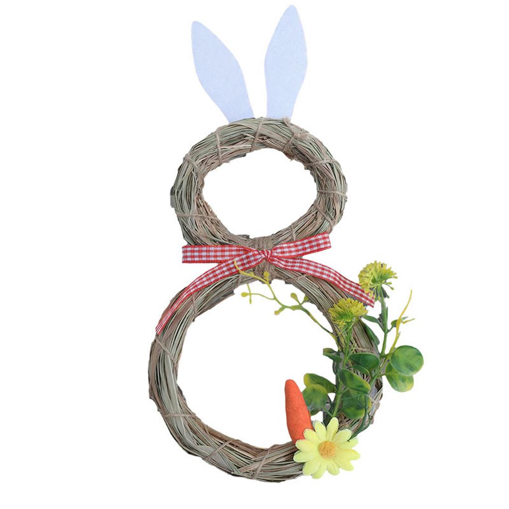 Easter Straw Bunny Ornaments, Window And Shop Decorations, Home Décor Decorations