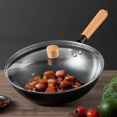 Meichu 30cm Nitriertes Feineisen Antihaft-Wok