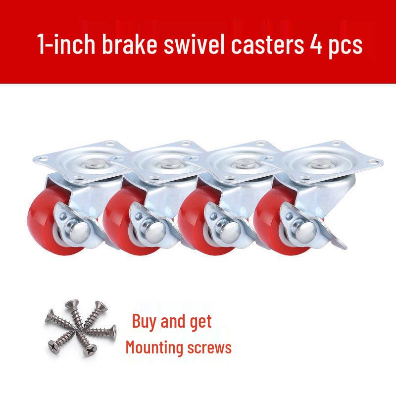 1-3 Inch Silent Swivel Caster Wheels with Brakes for Furniture and Trolleys