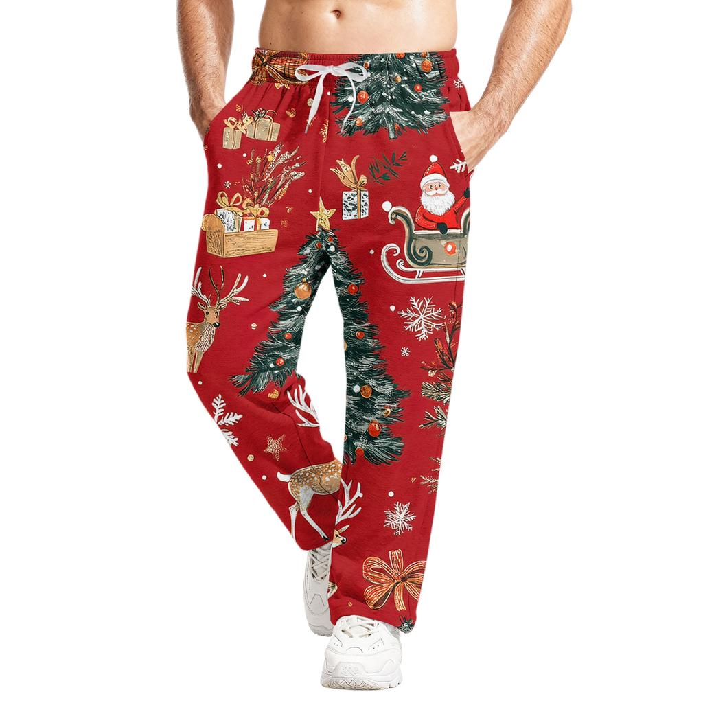 Men's Relaxed-Fit Casual Sweatpants With Stretch Waistband And Drawstring Yoga Pants