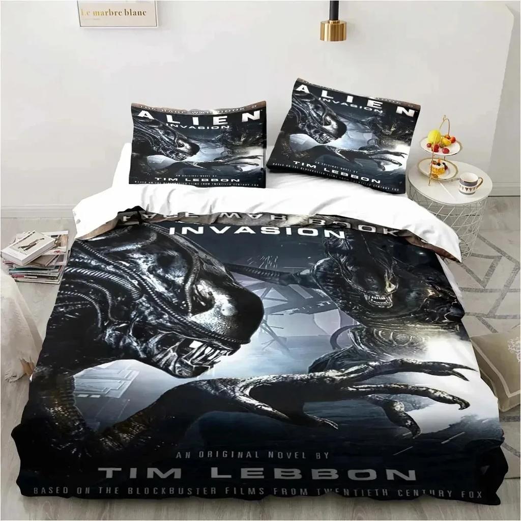 Mimozemšťan vs. Predator Predator Film Ložní souprava Jednolůžková Dvoulůžková Queen King Size Povlak na přikrývku Dospělí Chlapci Ložnice Přehoz Luxusní Dárek
