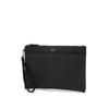 Bolsa de Mão Média em Couro Preto com Padrão de Logo Dd Dbba2f467bk