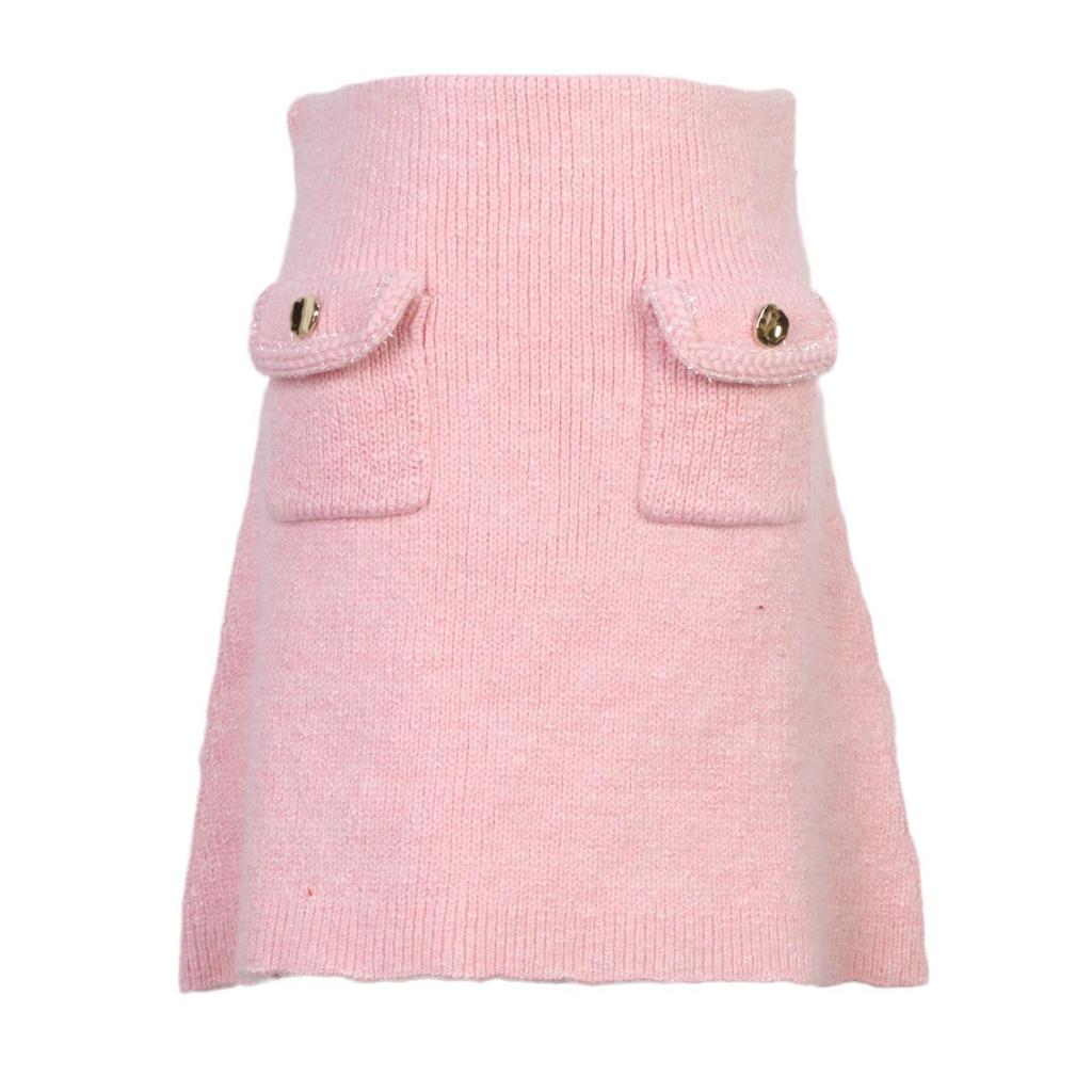 2024 French Autumn/Winter Sweet Style Knitted Cardigan & A-line Midi Skirt Set for Women