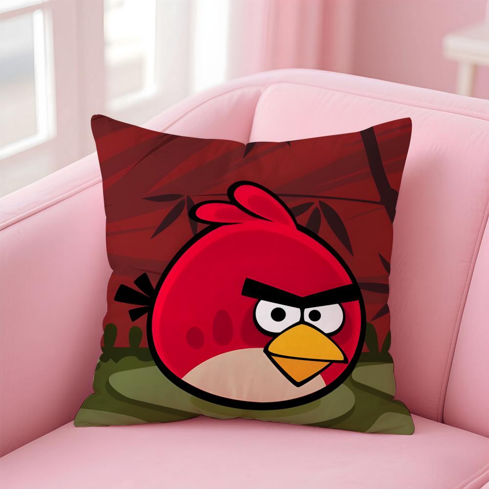 Game A-Angry BirdsS Cushion Cover Comfortable Reversible Pillow Cover Ideal for Car Sofa Bedroom & Beyond