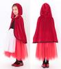 Clearstone Romantic Red Hood Cosplay Halloween Costume for 140cm Red Kids, Girls,