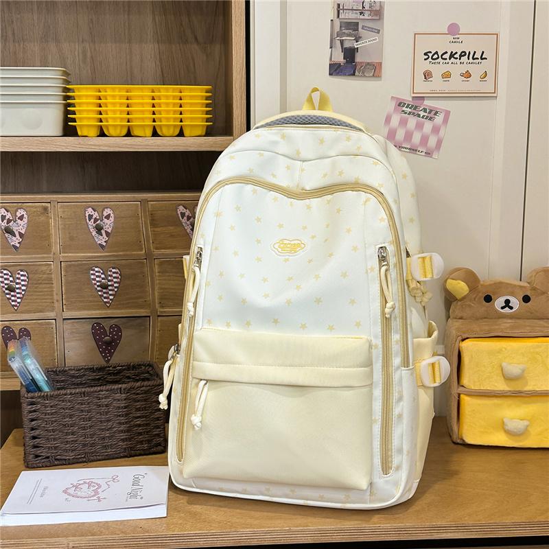 Color Block Women's Backpack Student's Lightweight Commuter Schoolbag